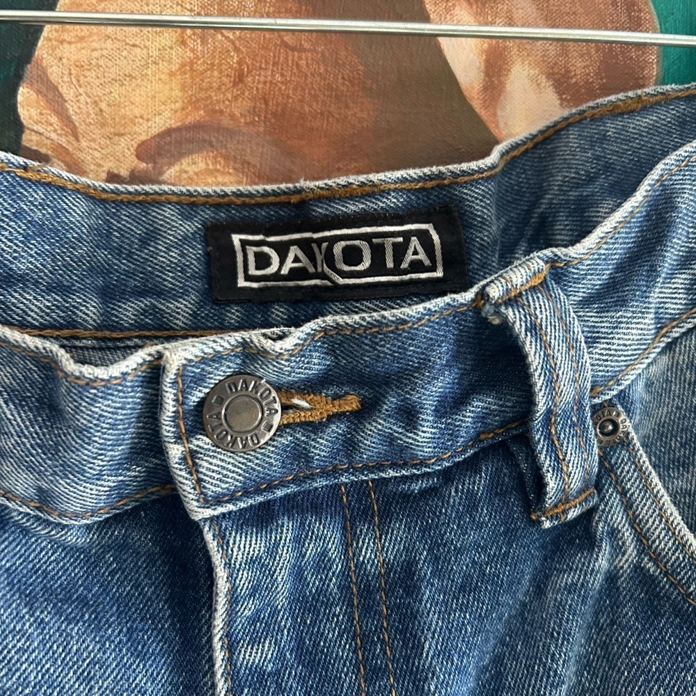 Vintage 90s Dakota Y2K Faded Blue Jeans 36x32 Distressed Grunge Straight Leg